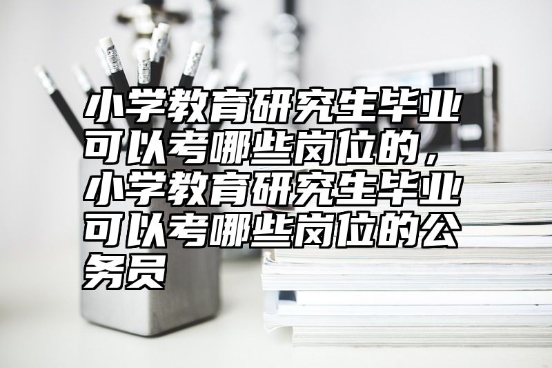 小学教育研究生毕业可以考哪些岗位的，小学教育研究生毕业可以考哪些岗位的公务员