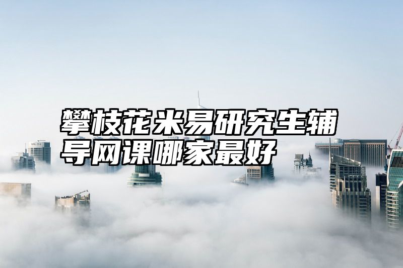 攀枝花米易研究生辅导网课哪家最好