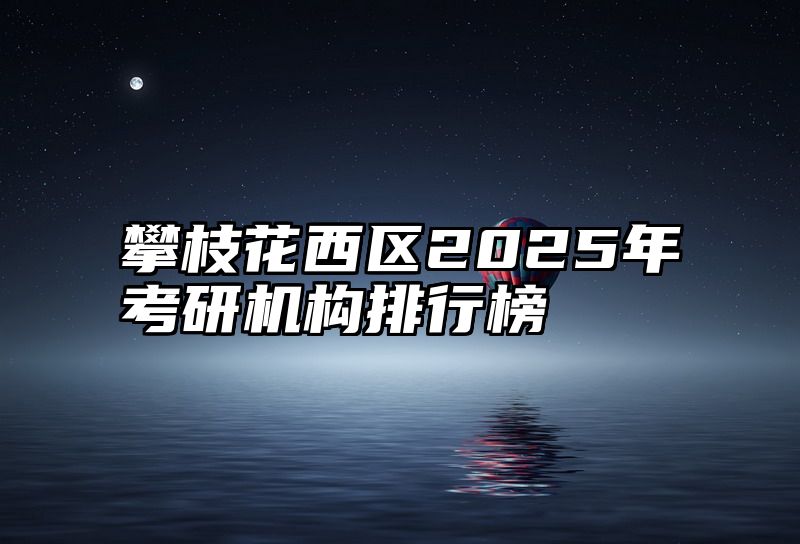 攀枝花西区2025年考研机构排行榜
