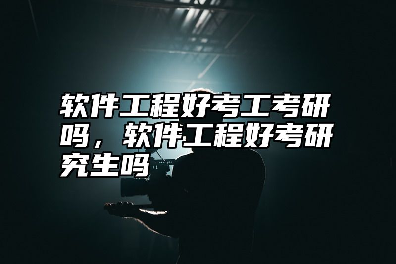 软件工程好考工考研吗，软件工程好考研究生吗