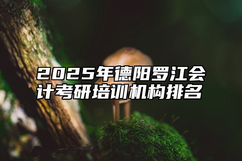 2025年德阳罗江会计考研培训机构排名