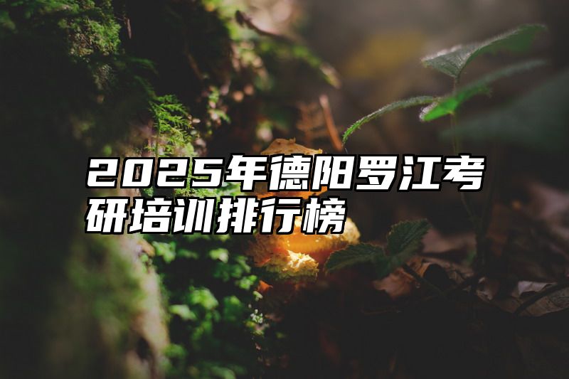 2025年德阳罗江考研培训排行榜