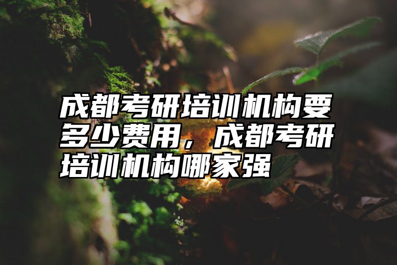 成都考研培训机构要多少费用，成都考研培训机构哪家强