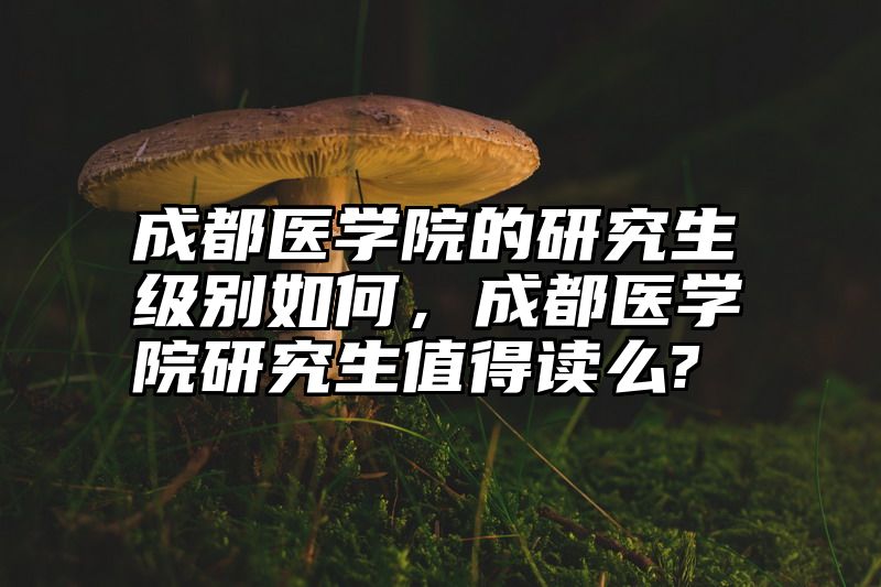 成都医学院的研究生级别如何，成都医学院研究生值得读么?