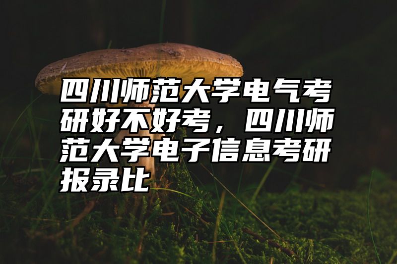 四川师范大学电气考研好不好考，四川师范大学电子信息考研报录比