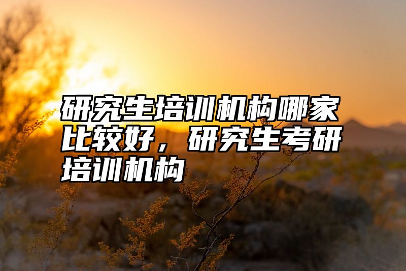 研究生培训机构哪家比较好，研究生考研培训机构
