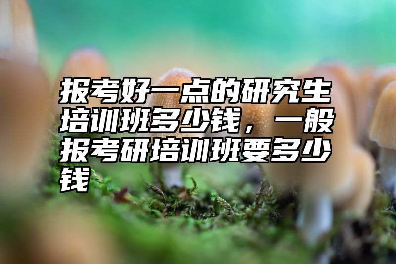 报考好一点的研究生培训班多少钱，一般报考研培训班要多少钱