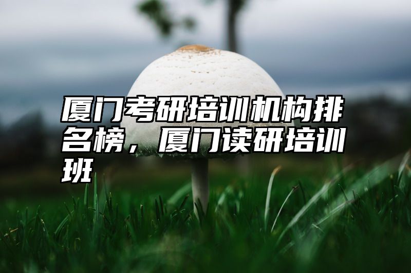厦门考研培训机构排名榜,厦门读研培训班
