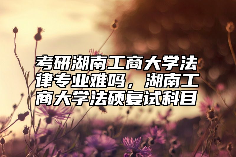 考研湖南工商大学法律专业难吗，湖南工商大学法硕复试科目