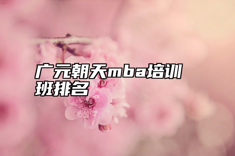 点击查看《广元朝天mba培训班排名》全文
