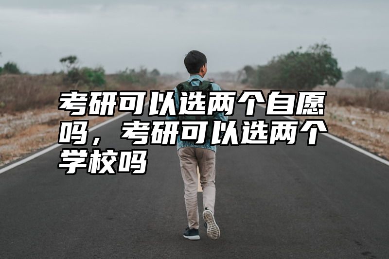 考研可以选两个自愿吗,考研可以选两个学校吗