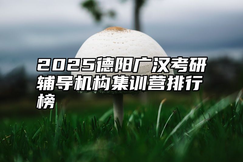 点击查看《2025德阳广汉考研辅导机构集训营排行榜》全文