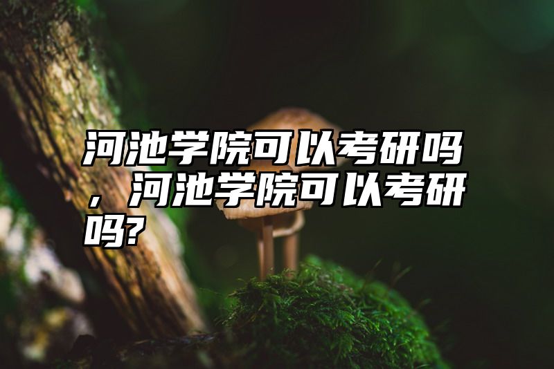 河池学院可以考研吗,河池学院可以考研吗?
