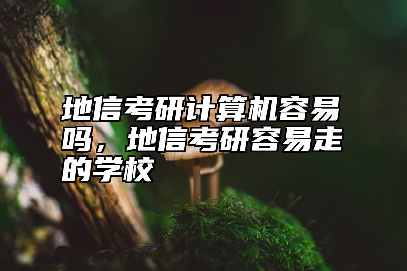 地信考研计算机容易吗，地信考研容易走的学校
