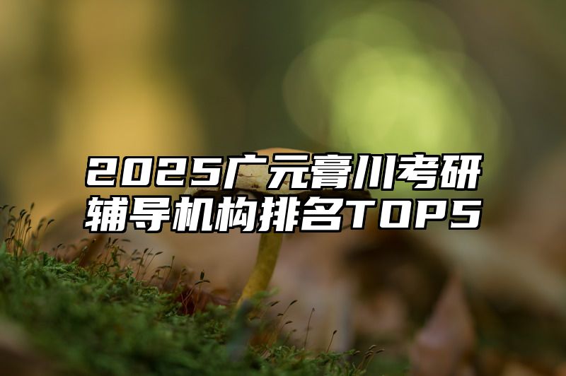 2025广元膏川考研辅导机构排名TOP5