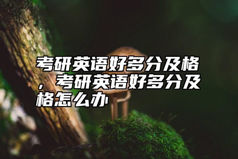 考研英语好多分及格，考研英语好多分及格怎么办