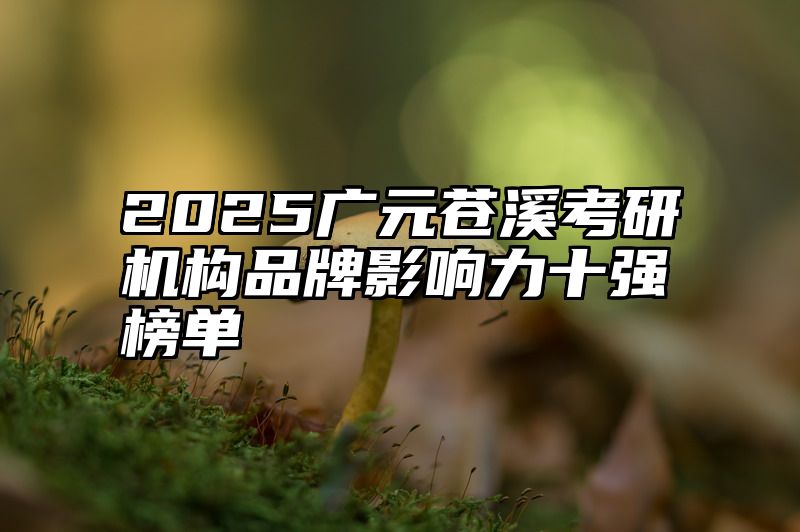 2025广元苍溪考研机构品牌影响力十强榜单