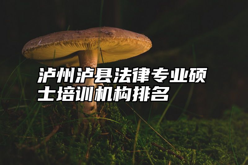 泸州泸县法律专业硕士培训机构排名