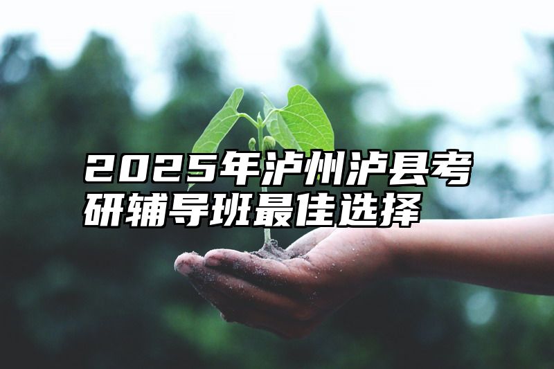 2025年泸州泸县考研辅导班最佳选择