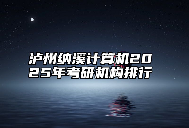 泸州纳溪计算机2025年考研机构排行