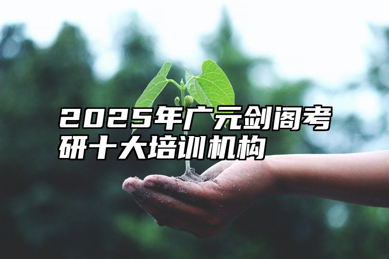 点击查看《2025年广元剑阁考研十大培训机构》全文
