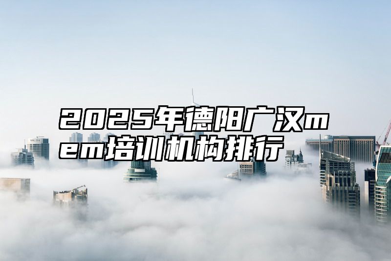 2025年德阳广汉mem培训机构排行