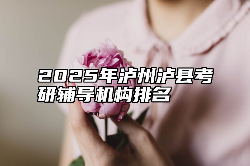 2025年泸州泸县考研辅导机构排名