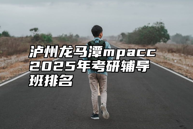 泸州龙马潭mpacc2025年考研辅导班排名