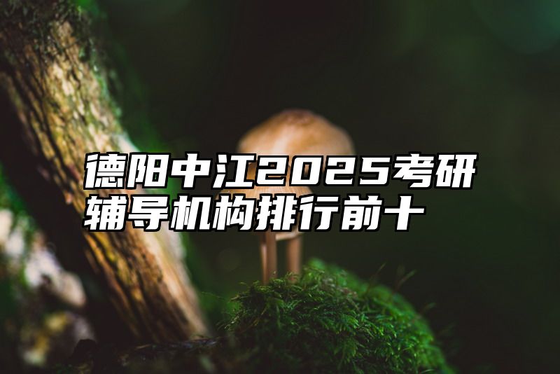 德阳中江2025考研辅导机构排行前十