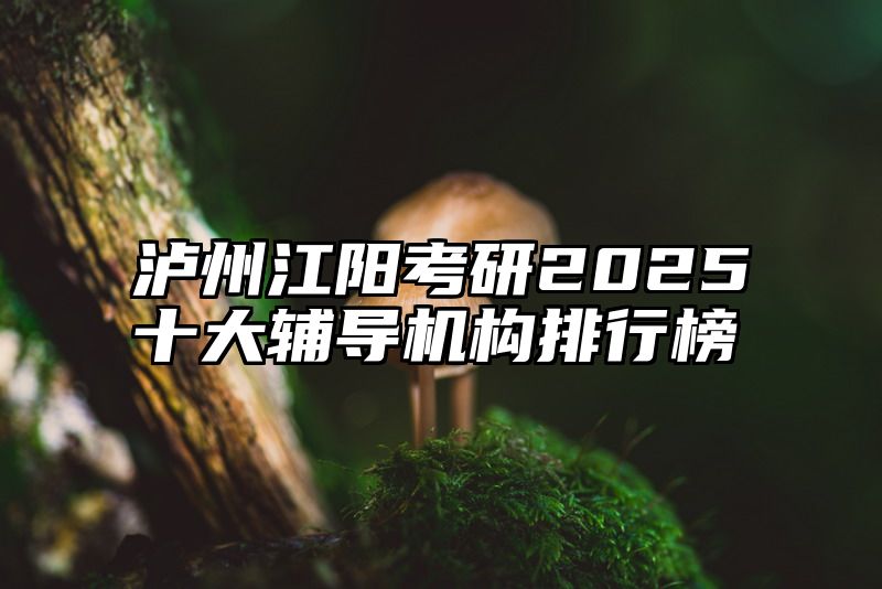 泸州江阳考研2025十大辅导机构排行榜