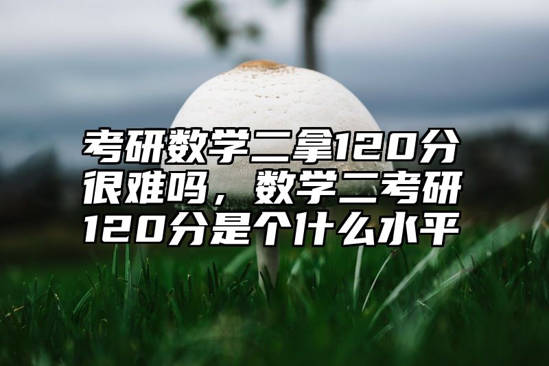 考研数学二拿120分很难吗,数学二考研120分是个什么水平