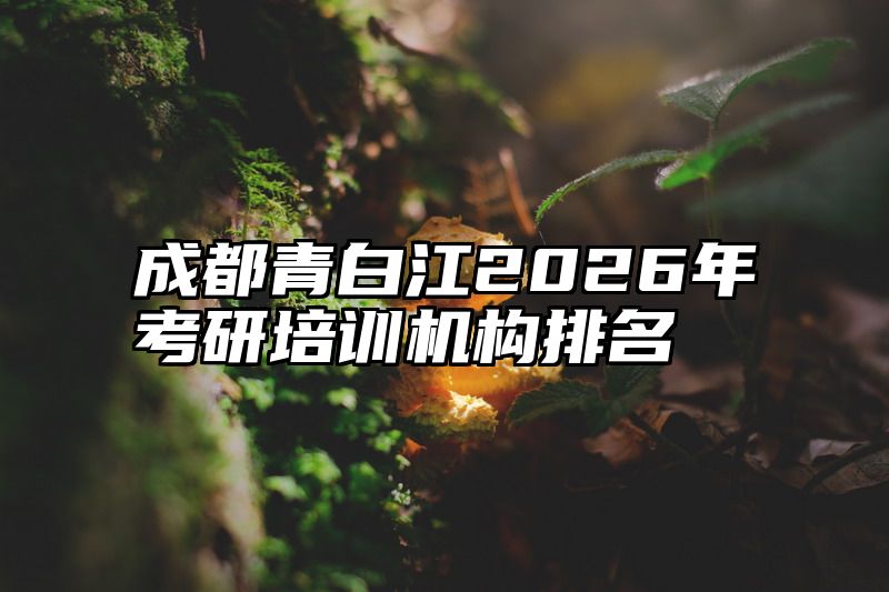 成都青白江2026年考研培训机构排名