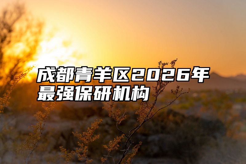 点击查看《成都青羊区2026年最强保研机构》全文