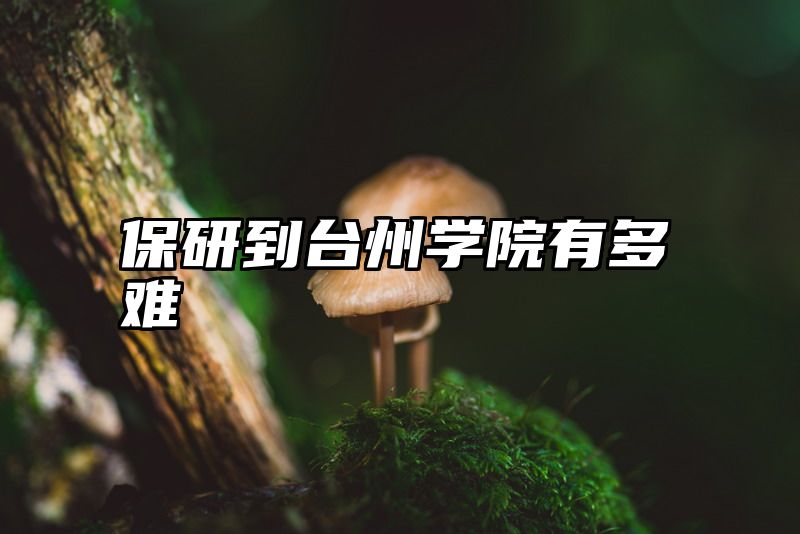 保研到台州学院有多难