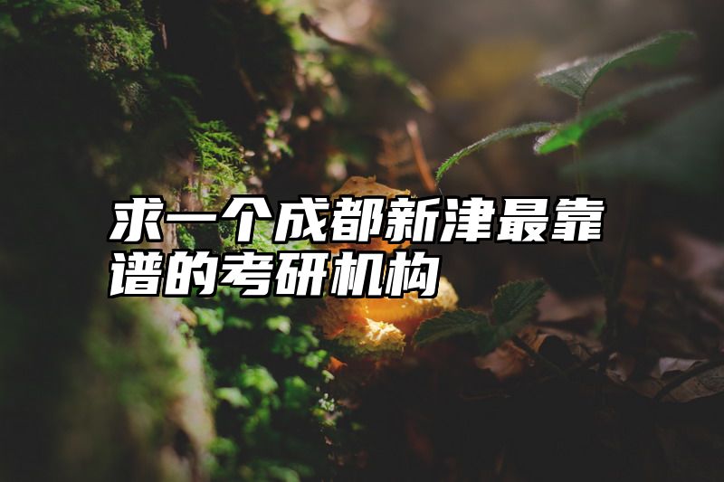 求一个成都新津最靠谱的考研机构