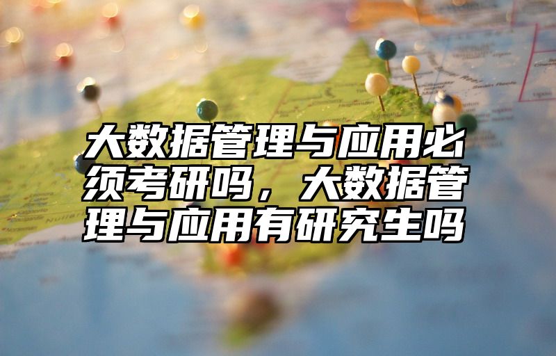大数据管理与应用必须考研吗，大数据管理与应用有研究生吗