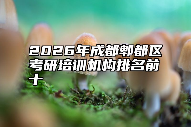2026年成都郫都区考研培训机构排名前十