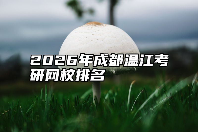 2026年成都温江考研网校排名