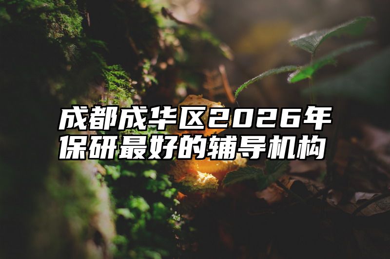 点击查看《成都成华区2026年保研最好的辅导机构》全文