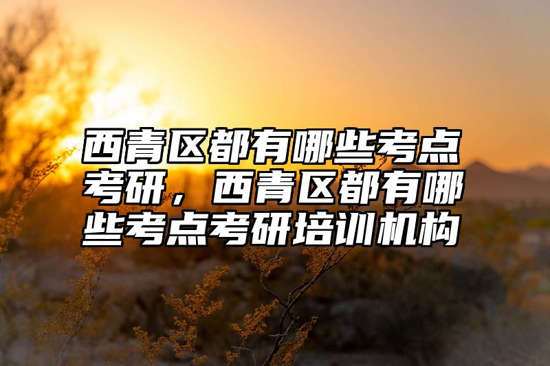 西青区都有哪些考点考研，西青区都有哪些考点考研培训机构