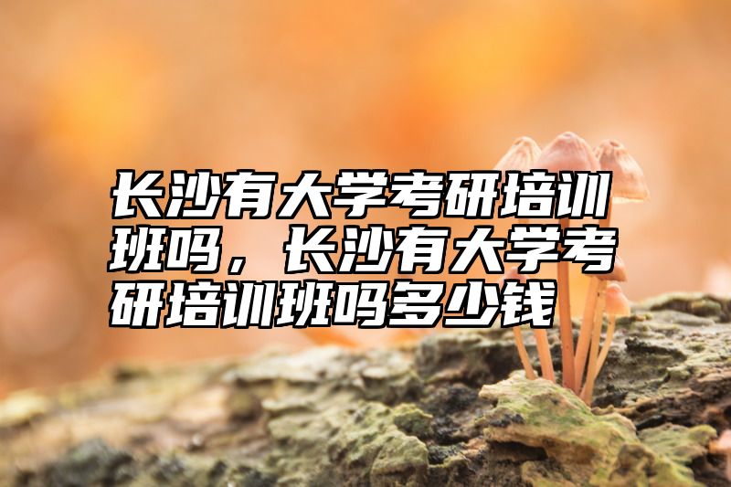长沙有大学考研培训班吗,长沙有大学考研培训班吗多少钱
