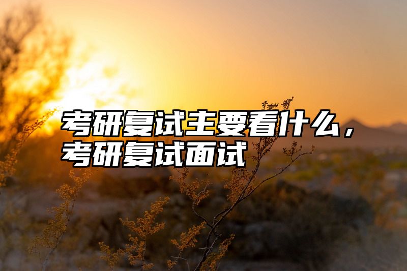 考研复试主要看什么，考研复试面试