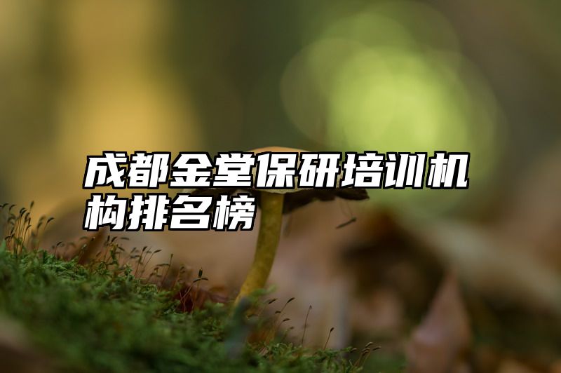 成都金堂保研培训机构排名榜